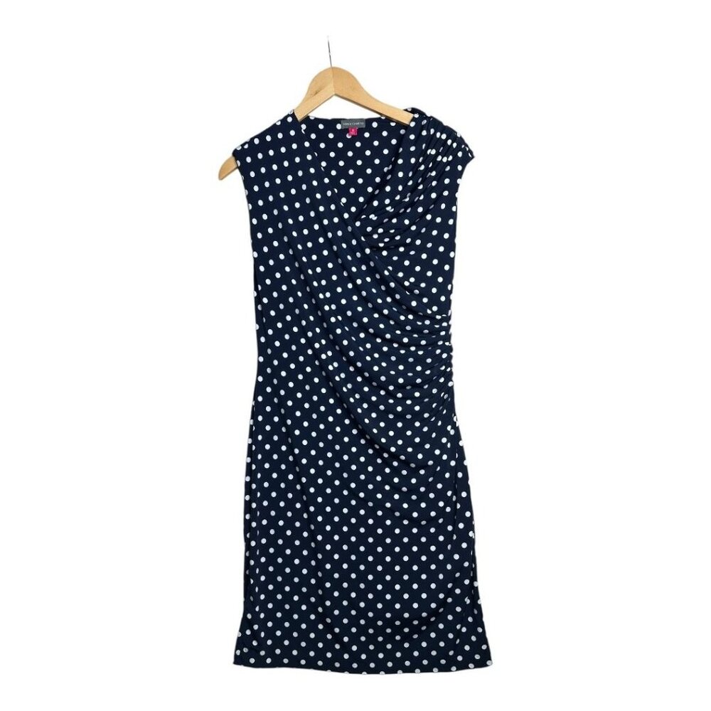 Vince Camuto Polka Dot Sleeveless Dress size Medium Blue/White